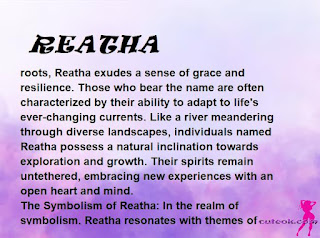 ▷ meaning of the name REATHA