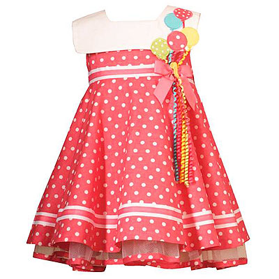 CORAL DOT BIRTHDAY Dress by RARE EDITIONS