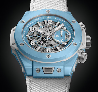 El nuevo réplica de reloj Hublot Big Bang Unico 45 azul celeste lanza