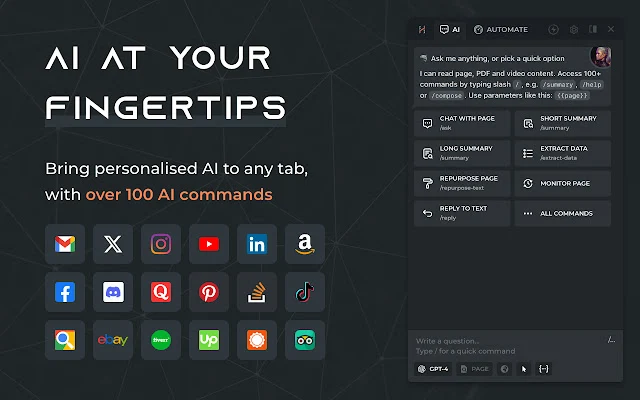 Add Harpa AI: Bring AI to your browser for web browsing, email writing, SEO, video summarization and more