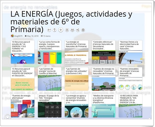 "14 Juegos, actividades y materiales para el estudio de LA ENERGÍA en 6º de Primaria"