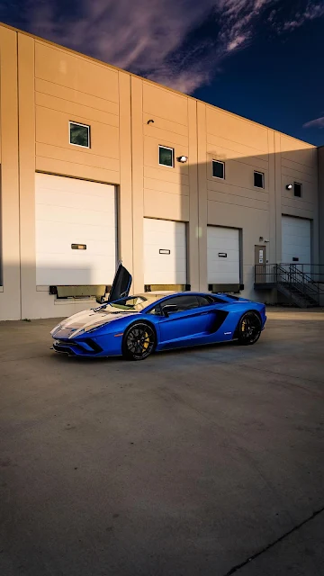 Mclaren P1, Blue Sports Car, Side View