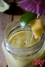 Homemade Smoothie with Kiwi, Lime and Pineapple