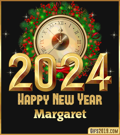 Gif wishes Happy New Year 2024 Margaret