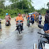 Jalan Utama PALI Tergenang Banjir Dishub,Polres,PolPP,BPBD Terjun Langsung Bantu Pengguna Jalan