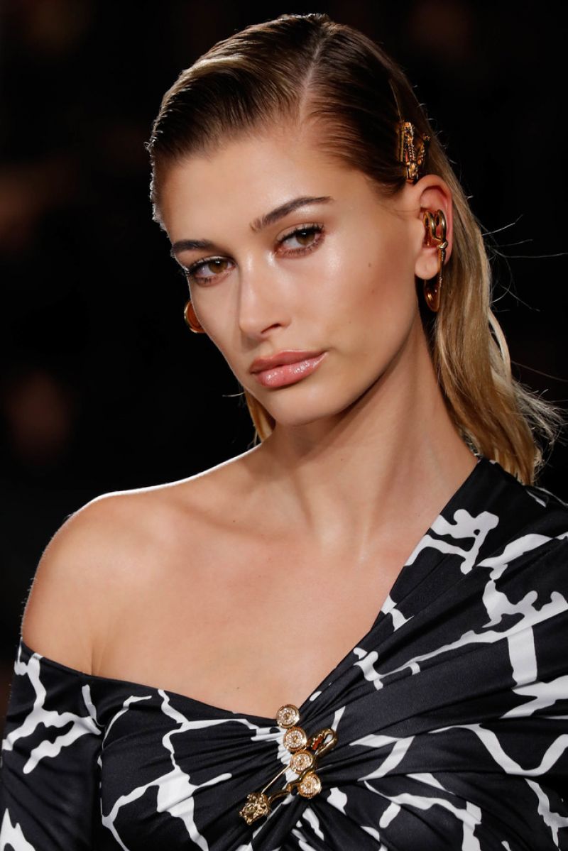 Hailey Baldwin at Versace Pre-Fall 2019 Runway in New York City