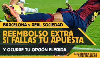 betfair reembolso 25 euros Barcelona vs Real Sociedad 9 mayo