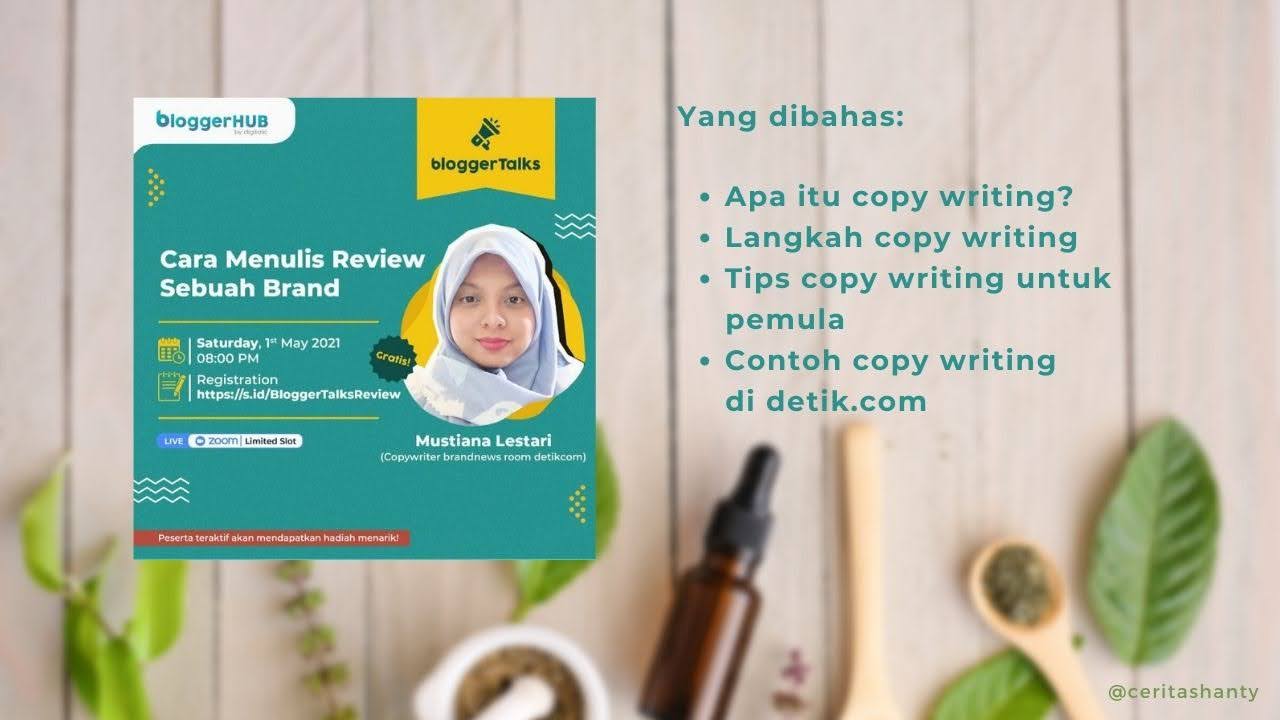 flyer acara cara menulis review brand bloggerhub