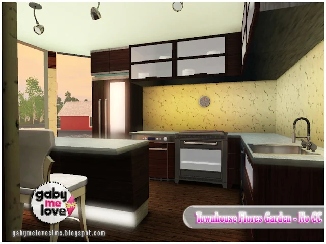 Townhouse Flores Garden |NO CC| ~ Lote Residencial, Sims 3. Cocina.