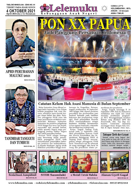 Tabloid Lelemuku #61 - PON XX Papua - 4 Oktober 2021