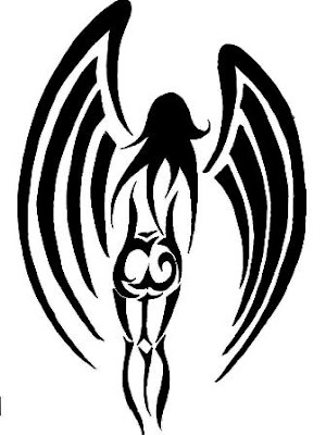 Tribal Art Angel Girl Design Posted by imam at 21100 PM