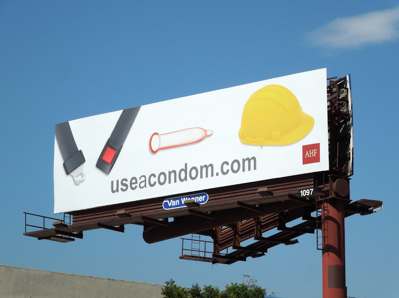 Hardhat condom billboard