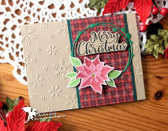 Sunny Studio Stamps: Petite Poinsettia Customer Card by Christine Dring