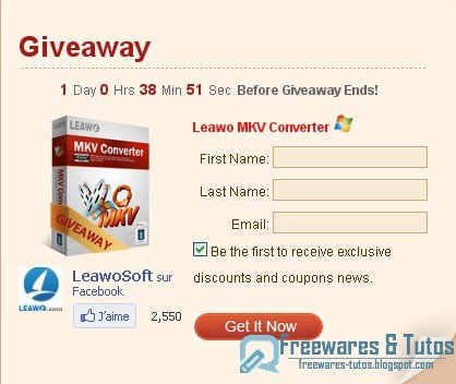 Offre promotionnelle : Leawo MKV Converter gratuit !