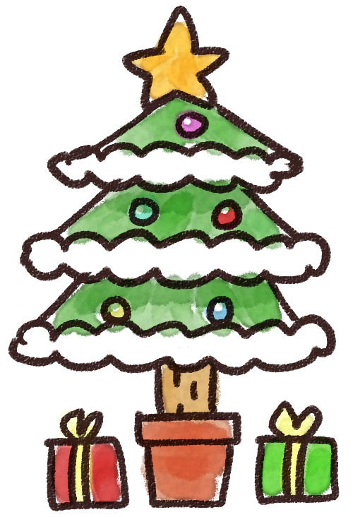 クリスマスツリーのイラスト ゆるかわいい無料イラスト素材集