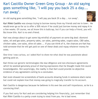 Karl Castillo London SW20 Owner Green Grey Hibaca
