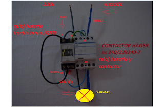 foto de cableado reloj orbis hinca qrd y contactor