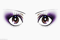 anime Nana Osaki blinking eyelashes purple eyeshadow beautiful eyes
