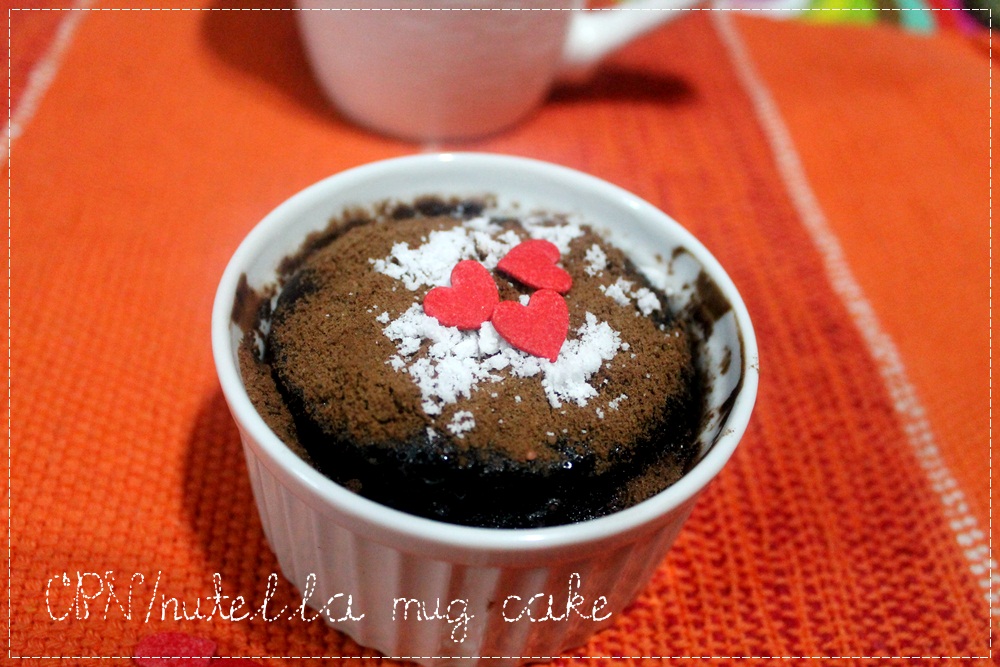 Tecik tenit tomel: Nutella Mug Cakekek coklat yang 