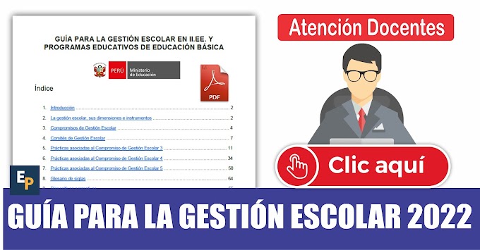 Atención Docentes | Guía para la Gestión Escolar 2022