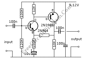 Microphone Pre-Amplifier 9-12Volt  Discrete 