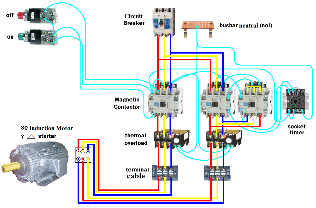 Wiring DOL Starter Motor (Star - Delta)  Electrical 