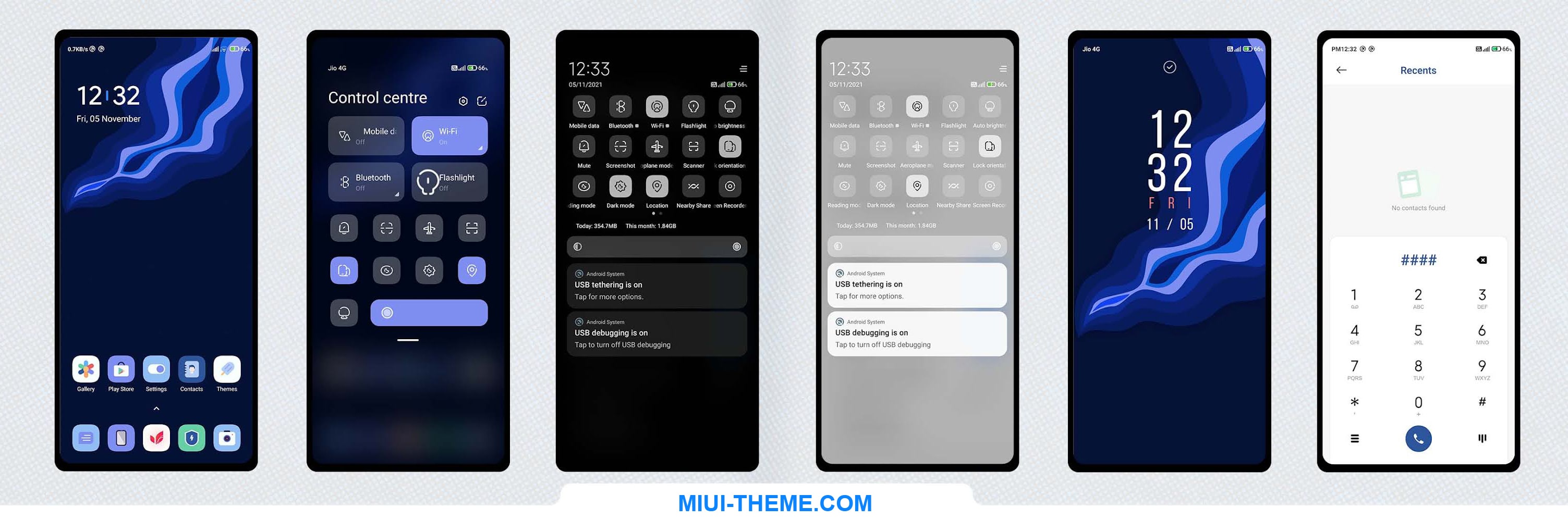 Best control center PURPLE UI Xiaomi theme with blur lock screen