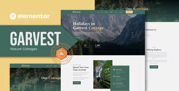 Best Nature Cottages Elementor Template Kit