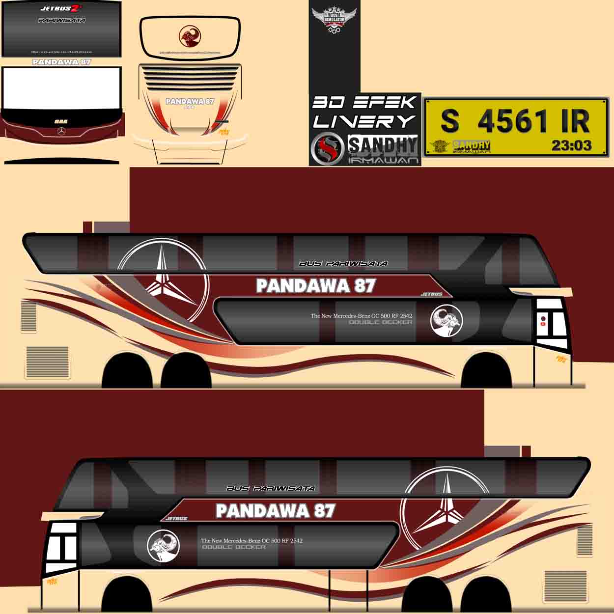 stiker bussid tingkat 2