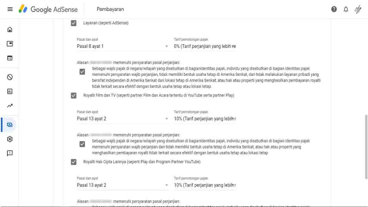 informasi pajak, pemotongan pajak, pajak adsense, tax treaties,