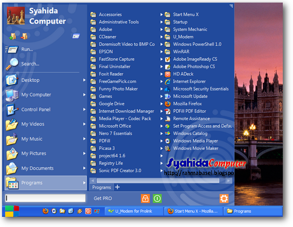 Start Menu X | merubah start menu windows 7 dan windows 8 menjadi start menu classic