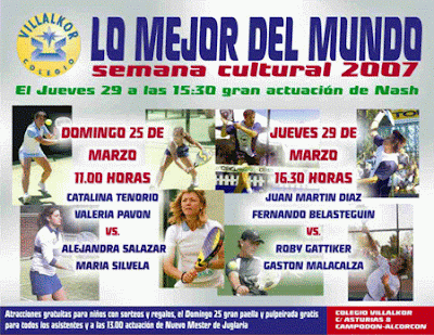 Cartel del Partido de exhibición pádel