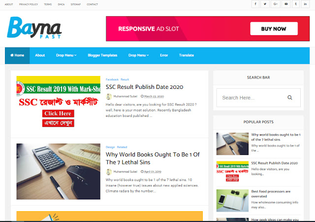 Bayna Fast Blogger Template