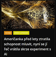 Američanka před lety ztratila schopnost mluvit, nyní se jí řeč vrátila skrze experiment s AI - AzaNoviny