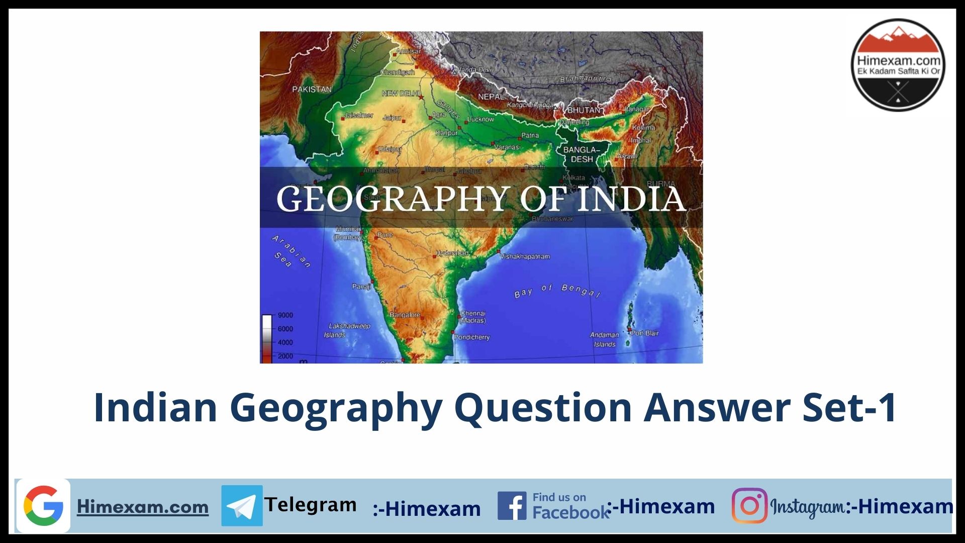 Indian Geography Question Answer Set-1