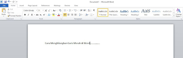 Cara Menyembunyikan Garis Merah di Word