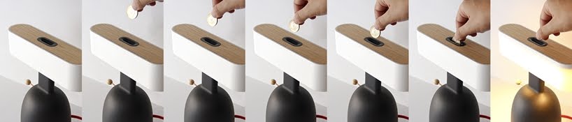 MOAK Studio ha diseñado esta lámpara que necesita monedas para activar sus bombillas