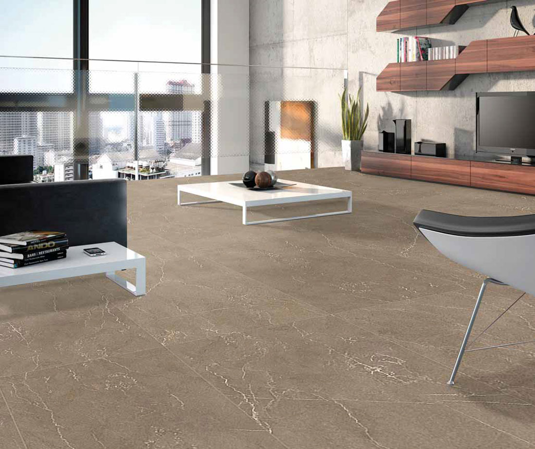 Brown porcelain tile