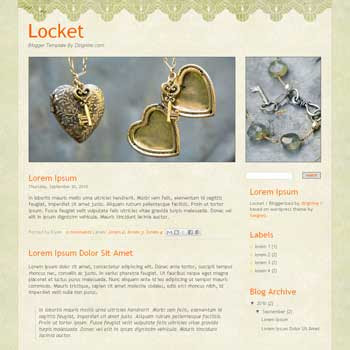 Locket blogger template adapted from wordpress theme to blogger template with nice background template