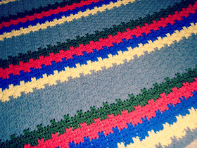 Leaps and Stripes crochet baby blanket