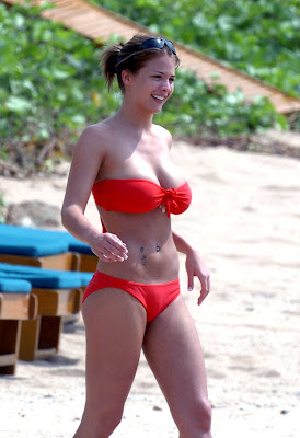 Gemma Atkinson in a red bikini