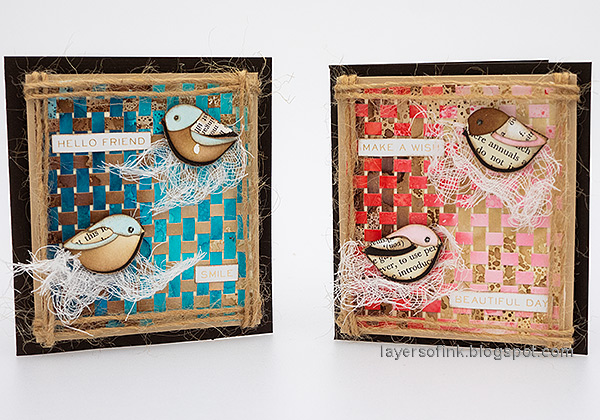 Layers of ink - Woven Paper Card Tutorials by Anna-Karin Evaldsson.