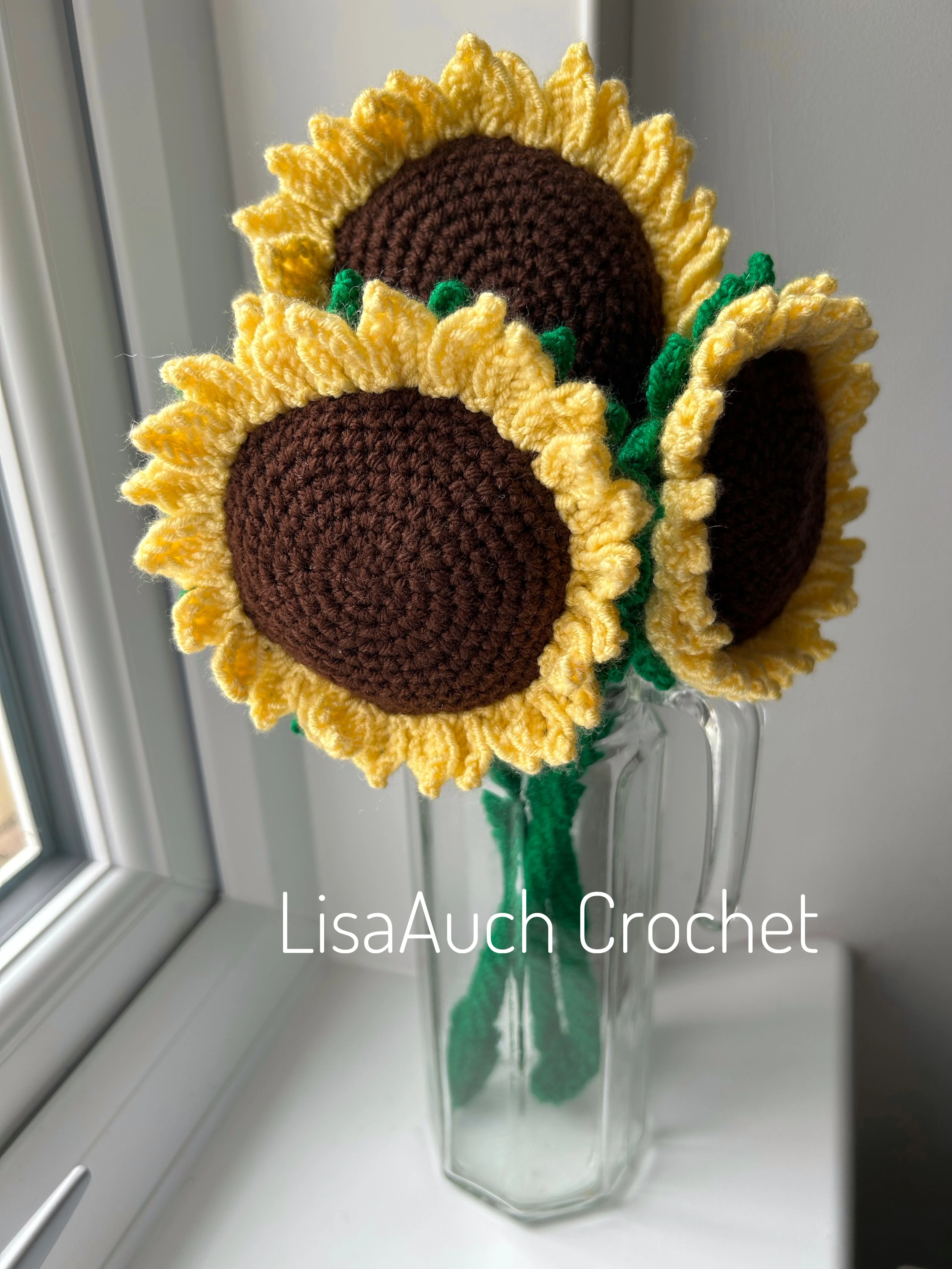 Large Sunflower Crochet Pattern Free - crochet flower bouquet patterns FREE