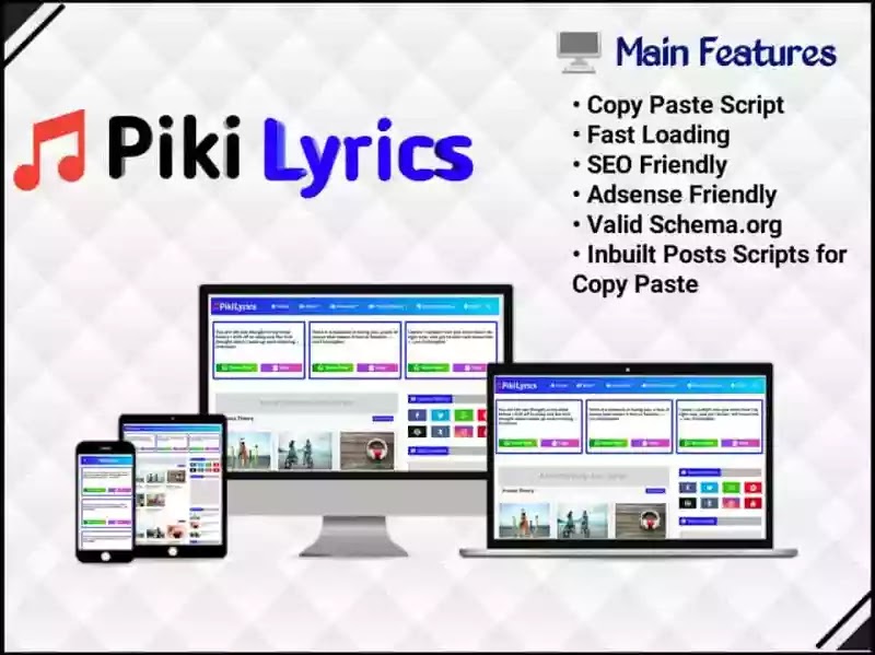Piki Lyrics Templates-Best Blogger Template for shyari,Quotes or Lyrics website free Download.