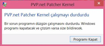 pvpnet patcher kernel hatası