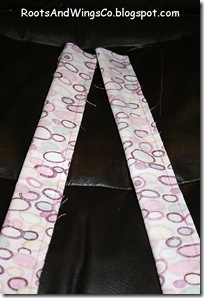 9 sew both straps with right sides together down length only