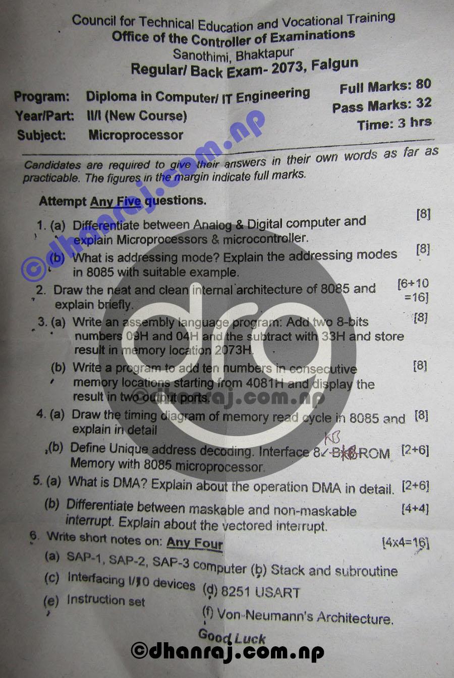 Microprocessor-Question-Paper-2073-CTEVT-Diploma-2nd-Year-1st-Part