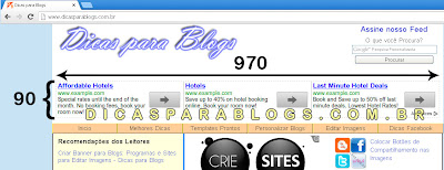 Novo Banner do Google Adsense: Cabeçalho Grande 970x90