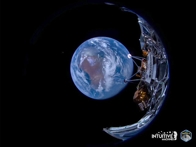 Intuitive Machines transmitió con éxito sus primeras imágenes de la misión IM-1 a la Tierra el 16 de febrero de 2024. Las fotos fueron capturadas poco después de la separación de la segunda etapa de SpaceX, lo que marcó el inicio del primer viaje de Intuitive Machines a la Luna bajo la iniciativa CLPS de la NASA.