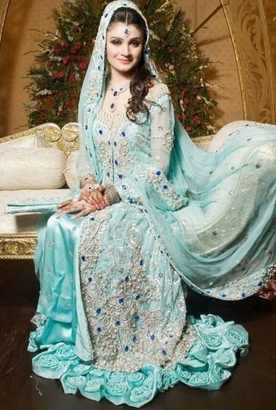 25 Contoh Model Baju  Pengantin  Muslim Warna  Biru  
